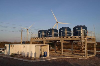 m João Câmara, no Rio Grande do Norte, uma instalação de dessalinização de água foi construída por uma empresa chinesa. (Foto: Shi Yuanhao, Diário do Povo)