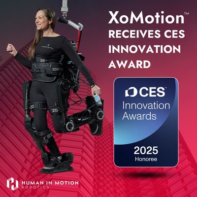 XoMotion Receives CES Innovation Award ahead of CES 2025 in Las Vegas, January 7th thru 10th. (CNW Group/Human in Motion Robotics Inc.)