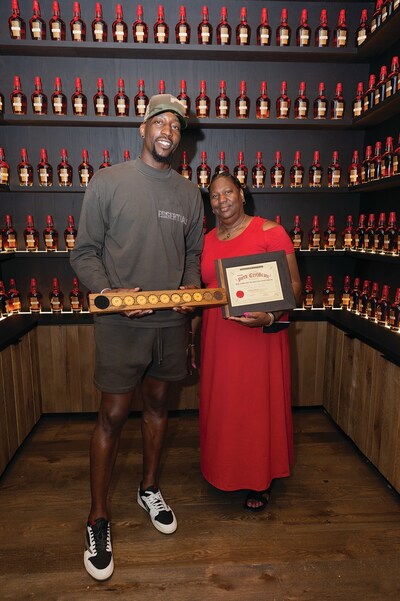 Marilyn Blout and Bam Adebayo at Maker's Mark Distillery