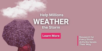 This holiday season, help 6 million+ Canadians weather arthritis storms - like pain, fatigue and serious complications - by supporting arthritis research. Learn more: arthritisresearch.ca/weather-the-storm (CNW Group/Arthritis Research Canada)