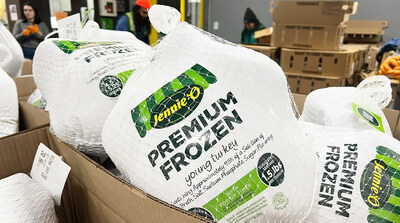 The JENNIE-O® brand team is donating more than 30,000 turkeys this holiday season.