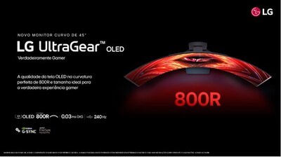 UltraGear Curvo 45? está com o menor preço desde seu lançamento. Descontos prévios vão até 27/11. Crédito: Divulgação LG