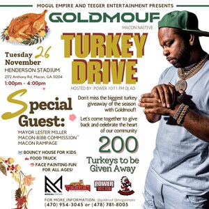 Macon Unites for the 1st Annual Goldmouf Turkey Drive at Henderson Stadium