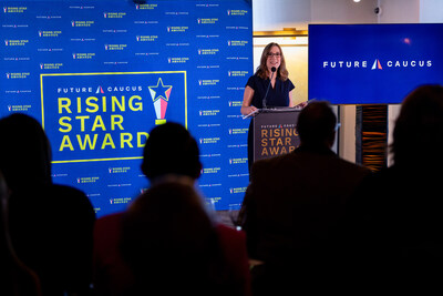 Rep.-elect Sarah McBride (D-DE) gives the keynote address at the 2024 Future Caucus Rising Star Awards