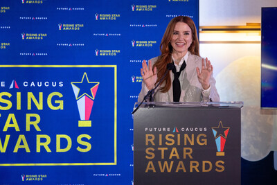 Sophia Bush accepts the 2024 Future Caucus Generational Changemaker Award in Washington, DC