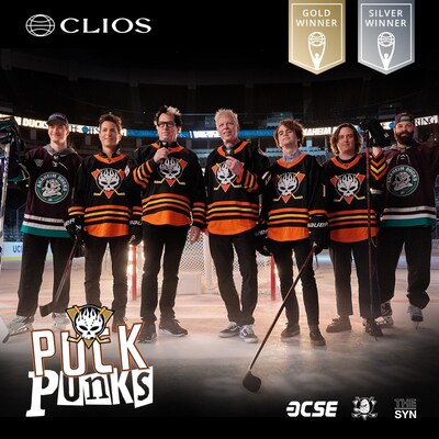 OC Sports and Entertainment and the Anaheim Ducks celebrate Clio Sports Awards Gold and Silver wins for Puck Punks: a 30-Year Power Play for their extensive 30th anniversary collaboration with local OC punk rock band The Offspring.