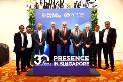 Mr. Vishnu R. Dusad, Co-Founder & Managing Director at Nucleus Software with other key dignitaries at Synapse2024. (PRNewsfoto/Nucleus Software Export Ltd)