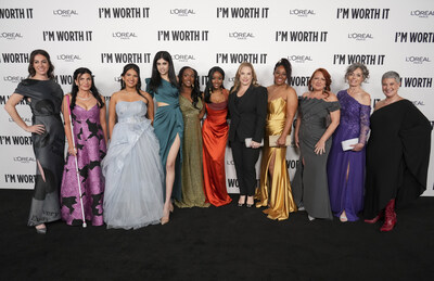 Hillary Cohen, Danelle Umstead, Jahnavi Rao, Rania Zuri, Meymuna Hussein-Cattan, Wawa Gatheru, Dr. Tonya Stafford, Lisa Hoeve, Laura Pahules and Sheri Mathis attend the 19th Annual L'Oréal Paris Women of Worth Celebration at NeueHouse Hollywood on Thursday, Nov. 21, 2024 in Los Angeles. (Jordan Strauss/AP Content Services for L’Oréal Paris)