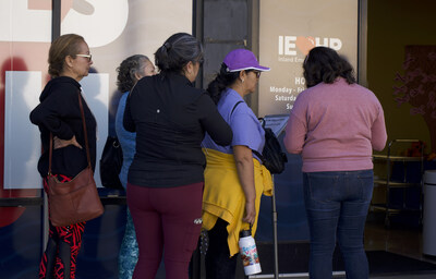 A line formed outside of the San Bernardino Center on Nov. 14 about 45 minutes prior to the event’s noon start time. Turkeys ranging between 14 and 16 pounds were given out to each household in attendance at no cost.