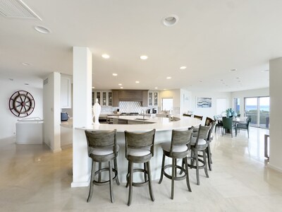 Kitchen open to living area