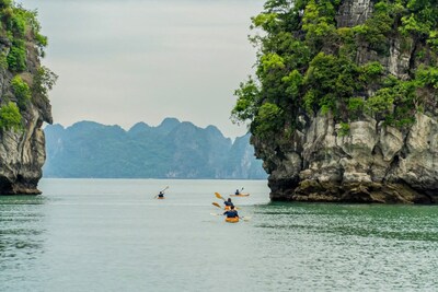 Grand Pioneers Cruise offering kayaking tours at Ha Long Bay (PRNewsfoto/Grand Pioneers Cruise)