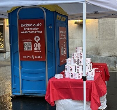 The attention-grabbing visual of the Locked Out event (CNW Group/Crohn's and Colitis Canada)