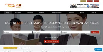 Asian-Jobs.com Homepage – Discover Thousands of Bilingual Jobs Across Industries