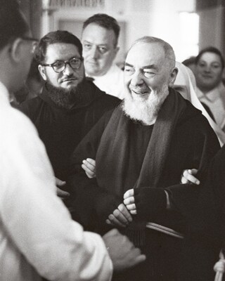 Don’t miss the television premiere of an inspiring new film “Saint Pio of Pietrelcina: Man of Hope and Healing,” The docudrama airs at 8 p.m. ET, Saturday, Dec. 7 on EWTN (www.ewtn.com/everywhere). This humble priest is usually depicted with a stern image, but those who knew him say he was a great storyteller who loved to tell a joke. In this May 4,1956 photo, we see his joy at the opening of his now famous Home for the Relief of Suffering.