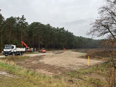 Preparatoy site works in Guben, Germany. (CNW Group/Rock Tech Lithium Inc.)