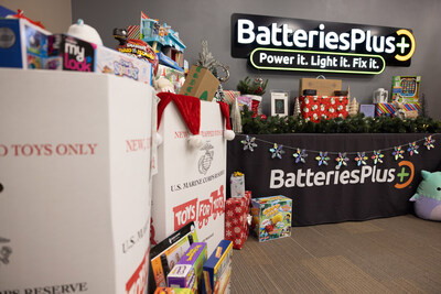 Batteries Plus is committed to donating more than one million batteries to this year’s U.S. Marine Corps Toys for Tots Campaign, ensuring the organization can maximize the number of battery-powered toys donated to families in need this holiday season. To learn more about Batteries Plus and to the nearest retail store near you, please visit www.batteriesplus.com. For more on Toys for Tots, please visit www.toysfortots.org.