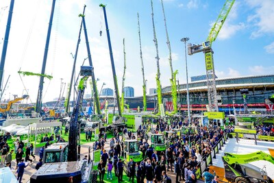 Zoomlion’s exhibition area at bauma CHINA 2024