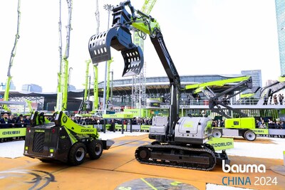 El equipo sin conductor ecológico de Zoomlion se exhibirá en Bauma CHINA 2024 (PRNewsfoto/Zoomlion)