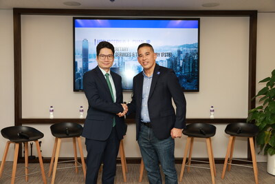 Joseph H. L. Chan, JP, Under Secretary for Financial Services and the Treasury of the Government of Hong Kong SAR (left) and Neil Tan, Founder and Chairman of the Artificial Intelligence Association of Hong Kong (right)