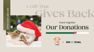 Each purchase contributes to a live donation tracker on SOUL-CIAL’s website