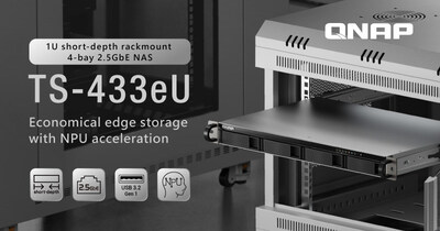 QNAP Short-depth NAS Solution: Space-saving and flexible for deployment as edge storage.