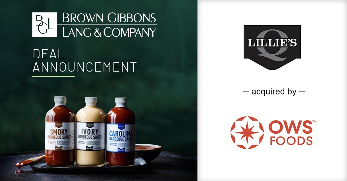 BGL Announces the Sale of Lillie's Q Sauces & Rubs to OWS Foods