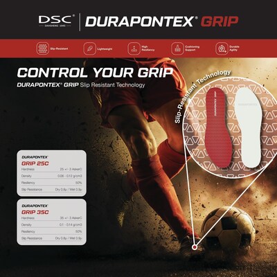 Dahsheng Chemical launches DURAPONTEX® Grip insole with slip-resistant technology as a high-performance solution for enhanced athlete control and agility.