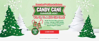 Starting at 11:00 a.m. on December 7, at all participating Natural Grocers stores, customers will enjoy a bit of sweet fun with a Candy Cane Scavenger Hunt!