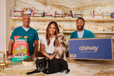 Kismet, a pet lifestyle brand co-founded by Chrissy Teigen and John Legend, is now available nationwide at Chewy.
