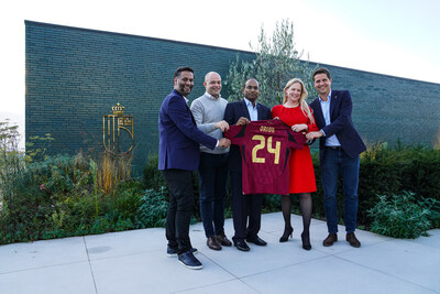 From left to right: Palwinder Chahal, Head of UK & Europe Sports, Orion Innovation; Peter Willems, CEO, RBFA; Satish Kumar, EVP – Head of Sales and Sports & Entertainment, Orion Innovation; Pascale Van Damme, President, RBFA; and Arnaud Lieutenant, Digital, Innovation and Technology Director, RBFA