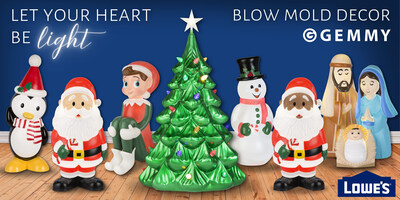 Make any space merry and bright this season with Gemmy’s Christmas blow molds, available exclusively at Lowe’s.