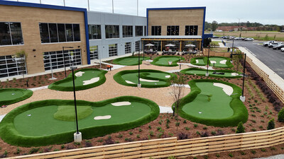 Topgolf Ridgeland features a nine-hole mini-golf course and 62 outdoor climate-controlled hitting bays.