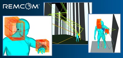 Remcom’s Huygens surface capability enables the analysis of mobility, multipath, and interactions with body-worn devices in realistic environments.