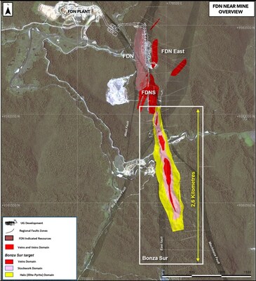 Figure 1: Bonza Sur mineral deposit location map (CNW Group/Lundin Gold Inc.)