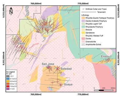 Figure 1: Condor plan view showing deposits (CNW Group/Silvercorp Metals Inc)