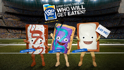 Pop-Tarts® unwraps Frosted Cinnamon Roll as the third Edible Mascot to face off against Frosted Hot Fudge Sundae and Frosted Wild Berry at the 2024 Pop-Tarts Bowl