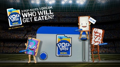 Pop-Tarts® unwraps Frosted Cinnamon Roll as the third Edible Mascot to face off against Frosted Hot Fudge Sundae and Frosted Wild Berry at the 2024 Pop-Tarts Bowl