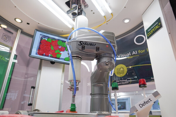 Oxipital AI’s inspection and picking solutions and Stäubli’s hygienic robot were demonstrated at Pack Expo 2024.