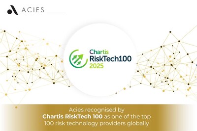 Acies recognized by Chartis Research’s RiskTech100® as one of the top 100 risk technology providers worldwide