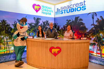 Matthew A. Love, president and CEO along with Perry Ann Reed, senior vice president and COO of Nicklaus Children's Health System announced the news of Seacrest Studio coming to the hospital.