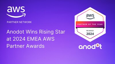 Anodot wins Rising Star Technology AWS Partner Award in EMEA, recognized as a global leader driving customer innovation.