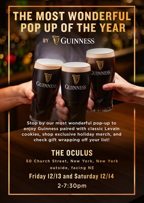 Fans 21+ are invited to join Guinness at The Most Wonderful Pop-Up of the Year at The Oculus in NYC (12/13-12/14).