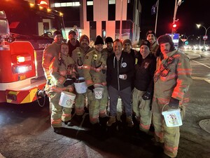 Montreal firefighters kick off their traditional holiday fundraising campaign in December, culminating in the 37th annual distribution of Christmas baskets