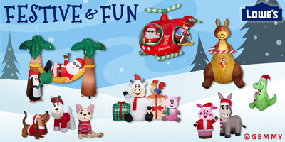 Explore Gemmy’s whimsical collection of Christmas Airblown® Inflatables in-store and online at Lowe’s.