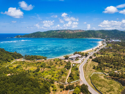 Kuta Mandalika beach aerial view