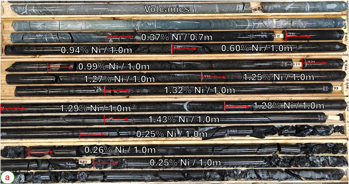 Figure 1 – BAN24-20, core pictures a; (467.0-485.3 metres) (CNW Group/Canada Nickel Company Inc.) Figure 1 – BAN24-20, core pictures a; (467.0-485.3 metres) (CNW Group/Canada Nickel Company Inc.)