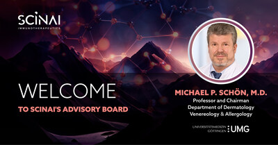 Prof. Michael Schön, Director of Dermatology and Venereology at the University Medical Center Göttingen, Germany (UMG), joins Scinai Immunotherapeutics' Scientific Advisory Board