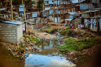 Kibera is characterized by poverty, overcrowding and inadequate access to basic services. Open sewers and piles of garbage make resident are highly susceptible to life-threatening health hazards.