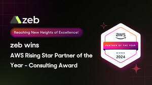 zeb wins AWS Rising Star Partner of the Year - Consulting Award