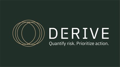 A logo with a number of concentric gold circles next to the name Derive with the tagline Quantify risk. Prioritize action.